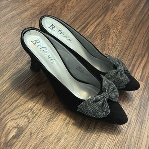 Bellini Black and Gray Heels with Elegant Design